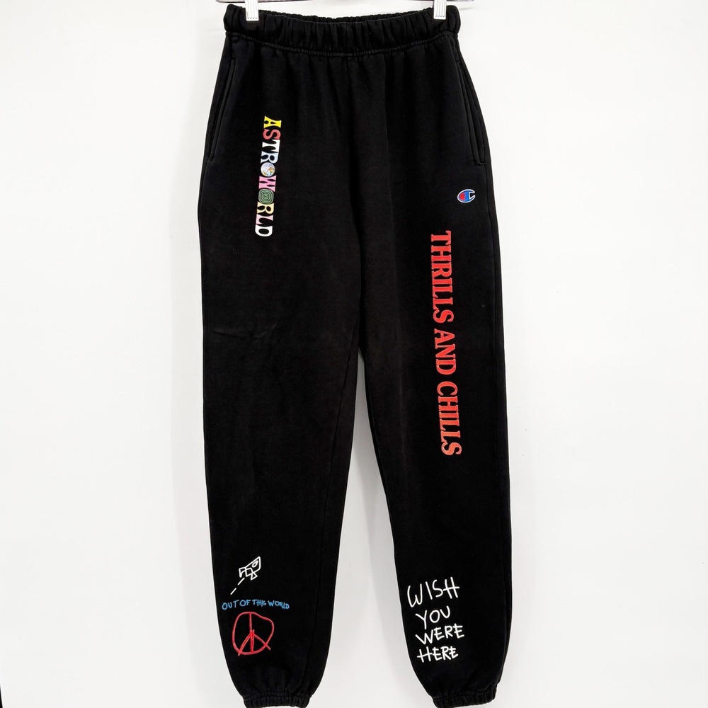 Champion Mens Travis Scott Astroworld Thrills and Chills Streetwear Joggers S